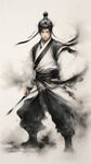 冠帽，戏曲，武生，正面，威武