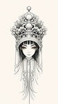 冠帽，戏曲，京剧，龙纹，正面，威武