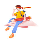 开学季主题透明素材
