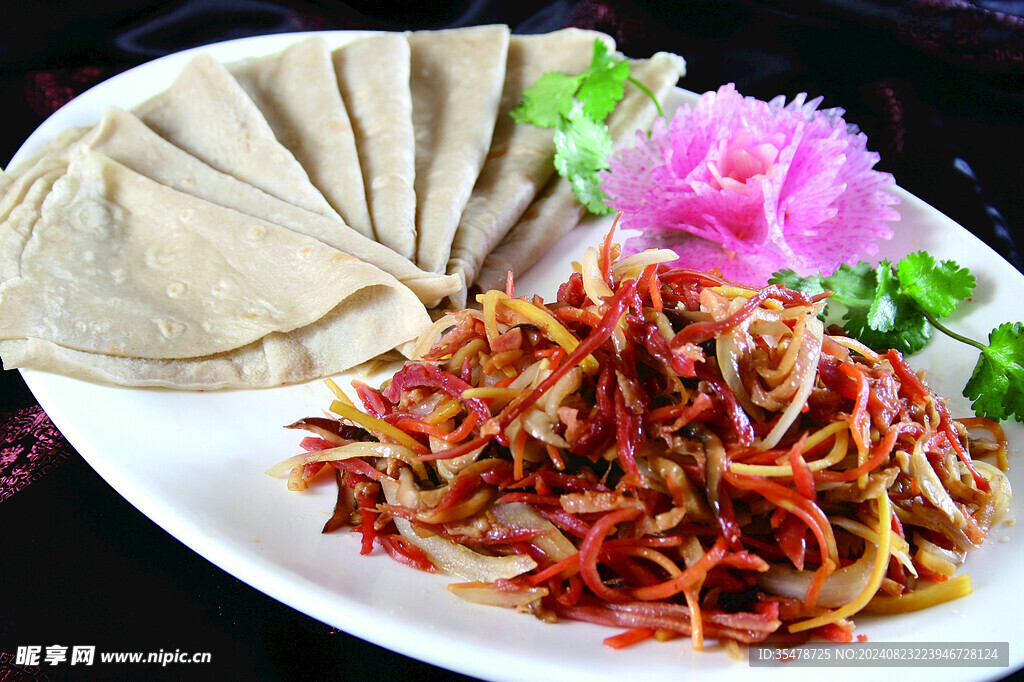 荞面煎饼卷火鸭丝