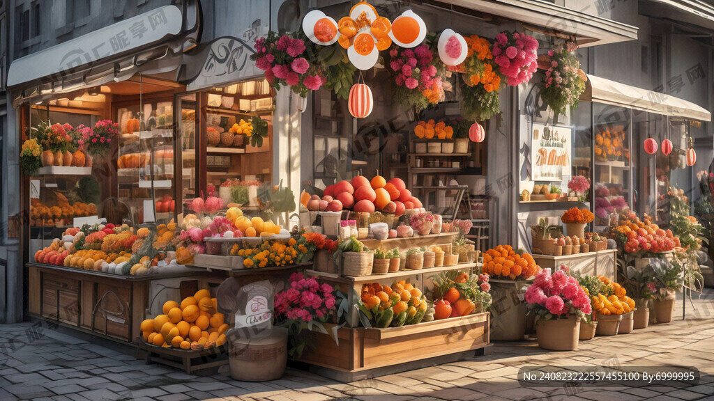 鲜花水果店面设计