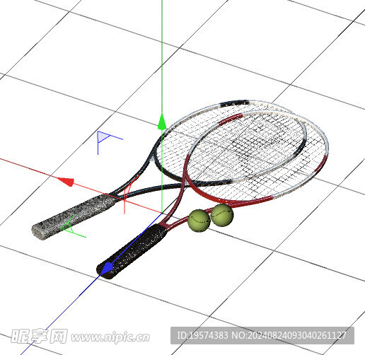 C4D模型 球拍