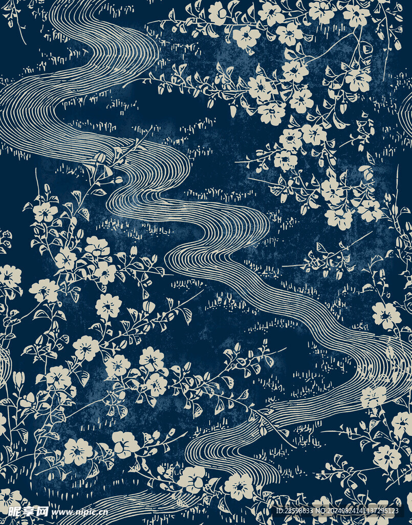 复古花卉