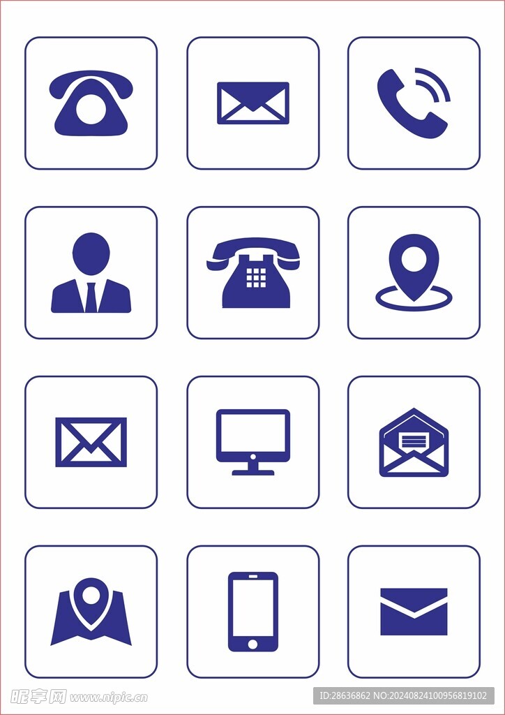 电话邮箱地址联系人icon图标