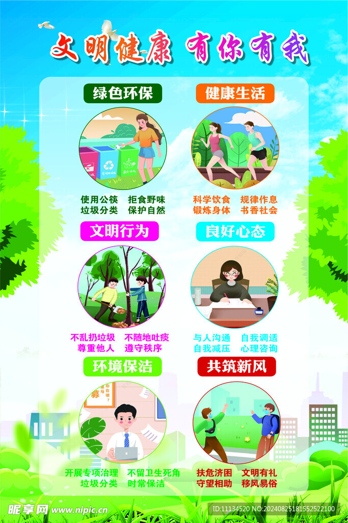 创文展板  文明