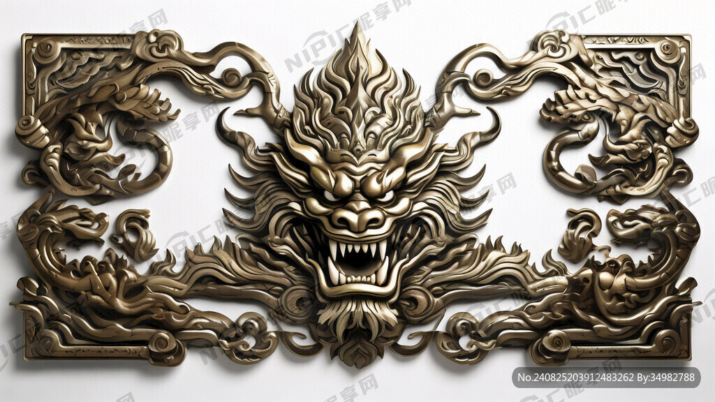 兽纹 对称 金属质地 中华