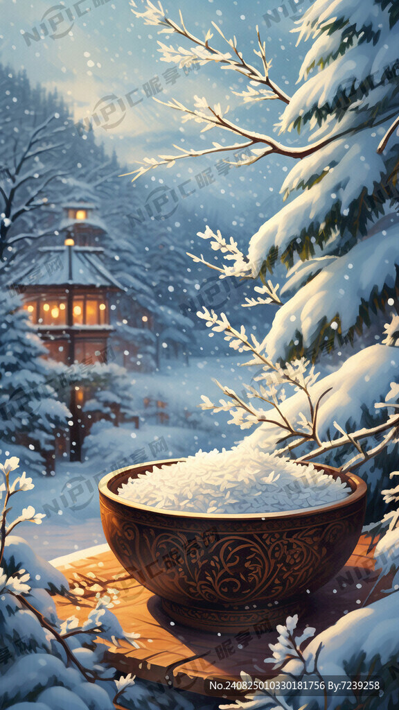 海报 节日里 冬日美丽雪景
