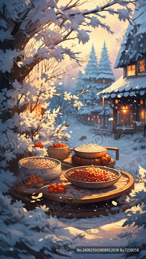海报 节日里 冬日美丽雪景