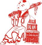 古代人物剪纸