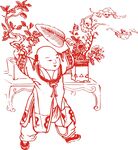 古代人物剪纸