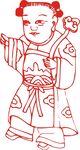 古代人物剪纸