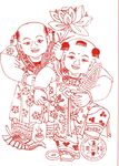 古代人物剪纸