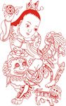 古代人物剪纸