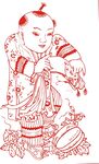 古代人物剪纸