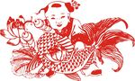矢量人物剪纸