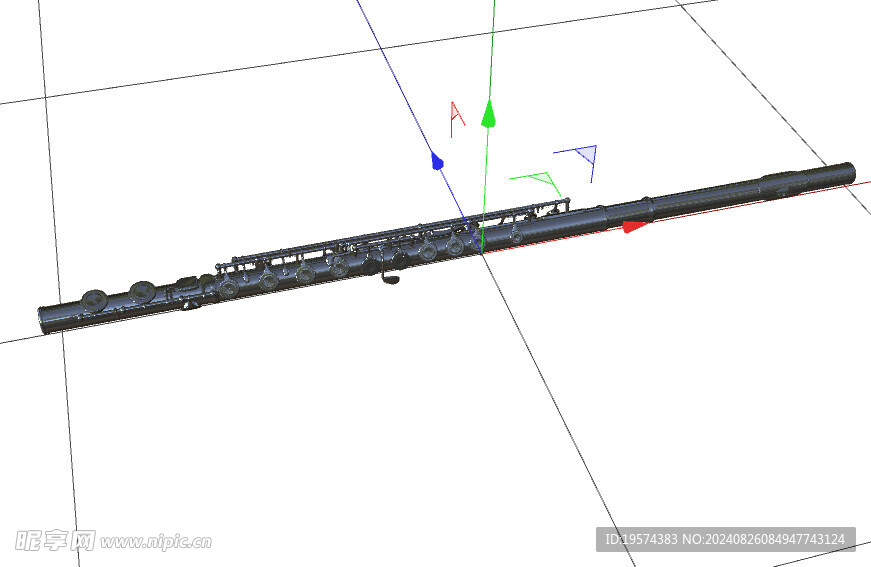 C4D模型 长笛