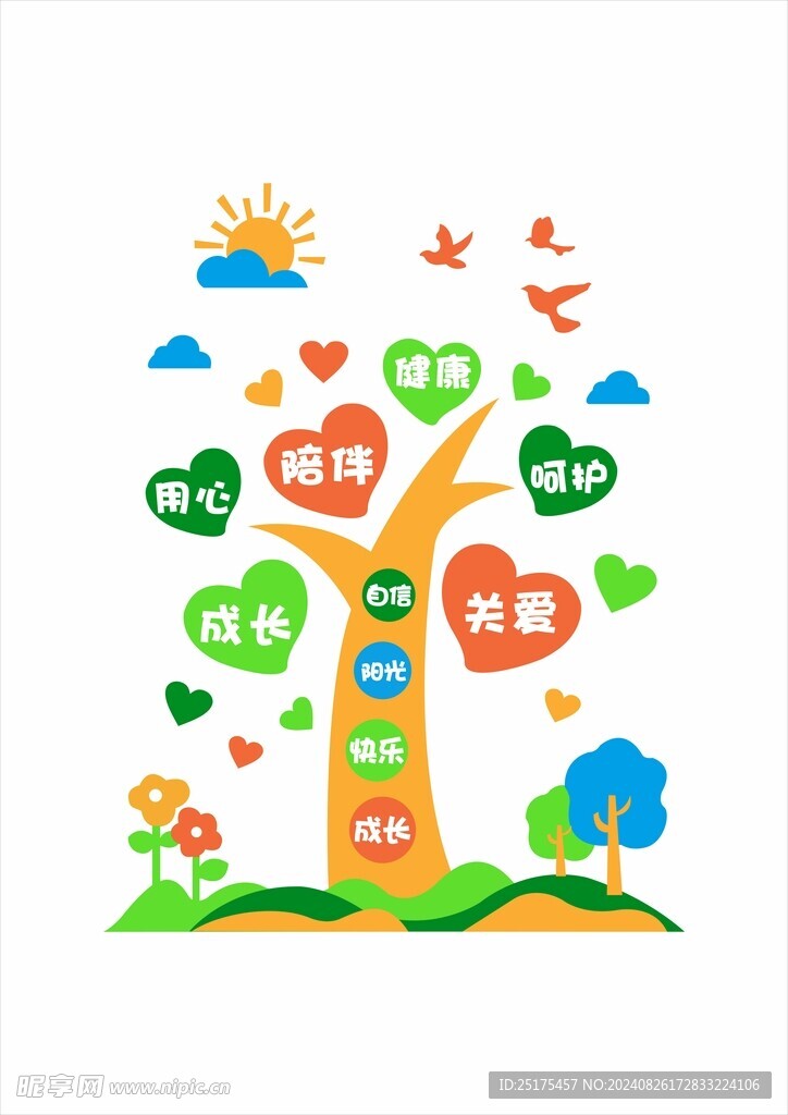 儿童教育宣传照片墙