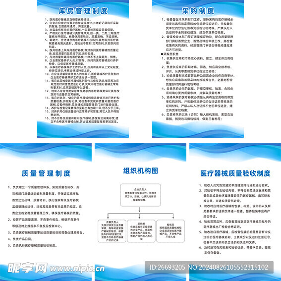 库房管理制度五连海报展板