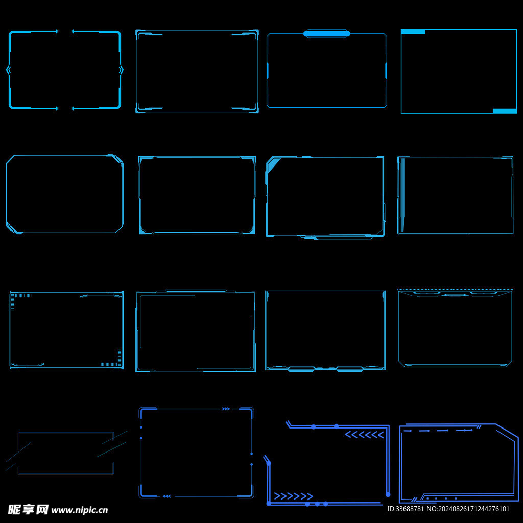 科技感方形边框图片