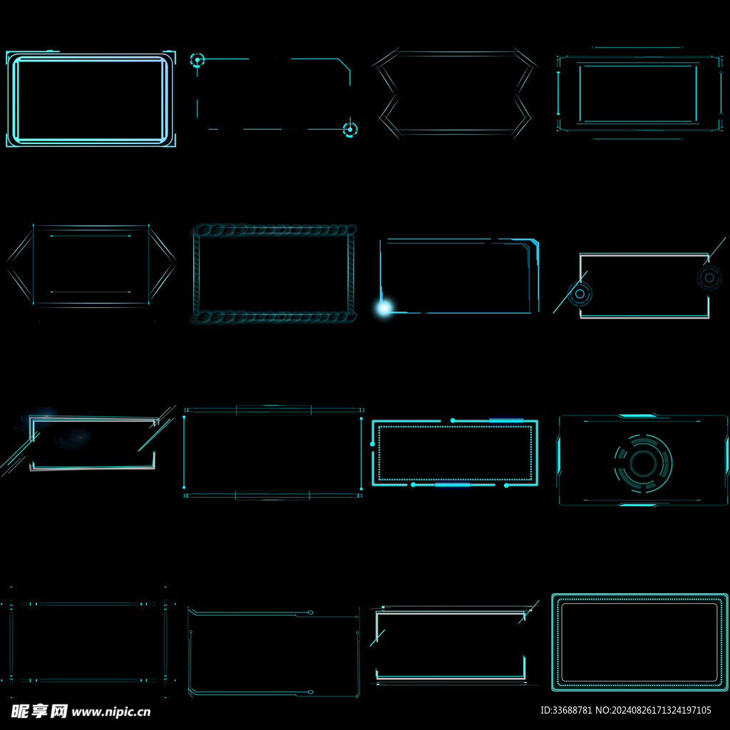 科技感方形边框图片