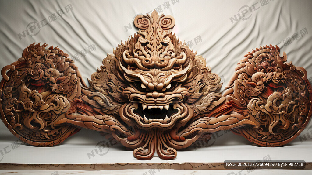 兽纹 对称 古典 传统 中华