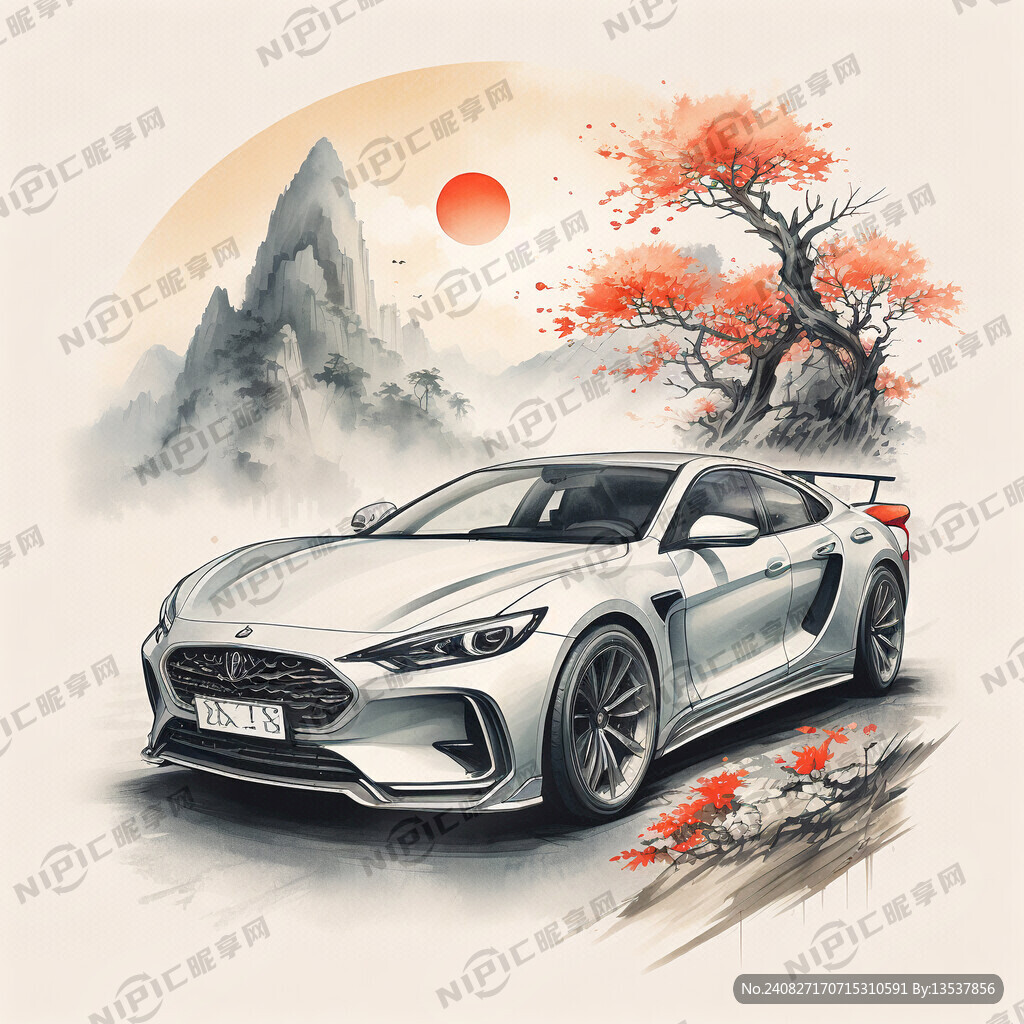 汽车 国潮风 靓丽