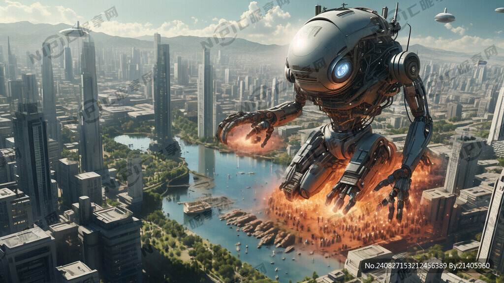 机器人的城市 悬浮的星球