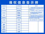 维权信息告示牌