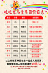 游乐园价目表