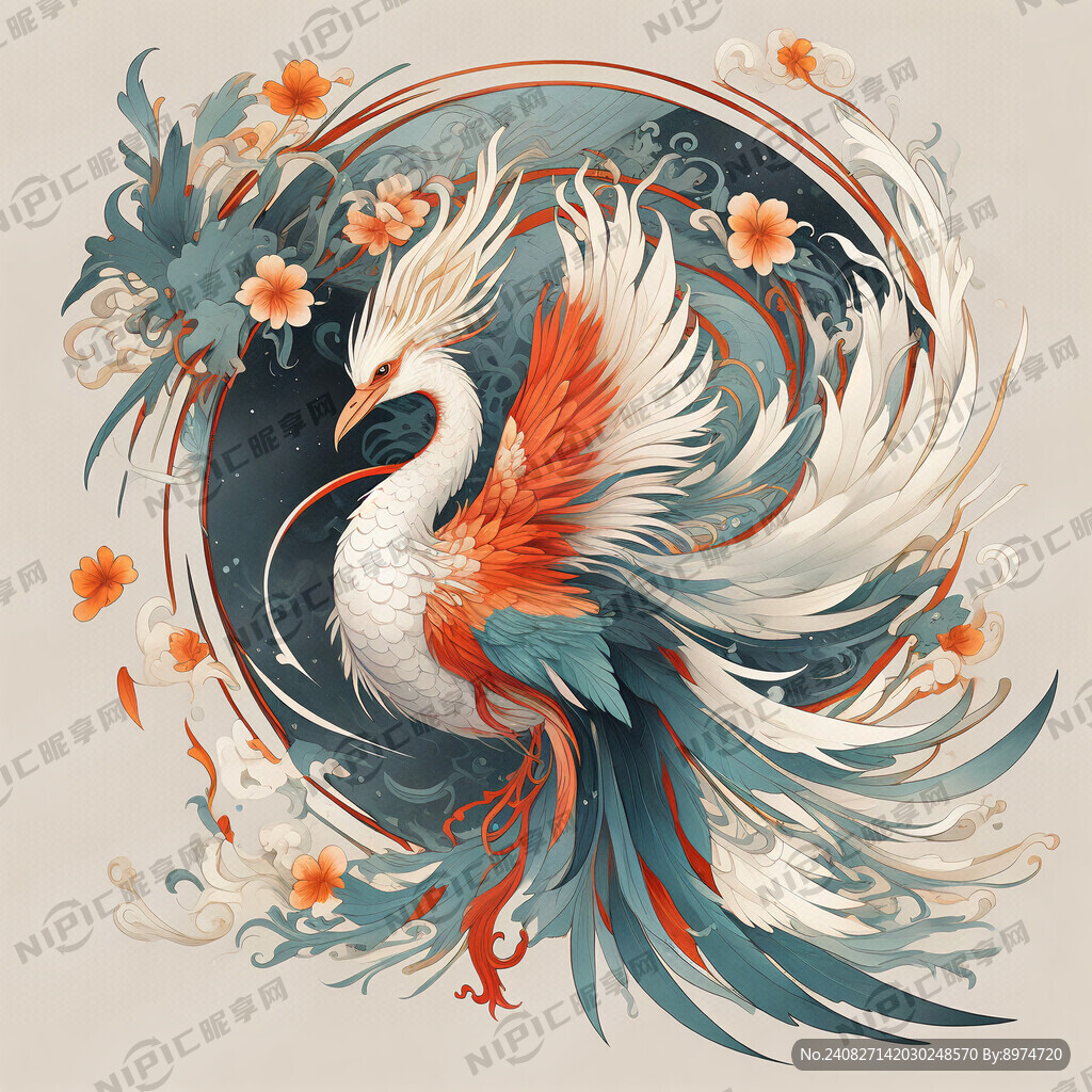 畲族凤凰 背景带祥云