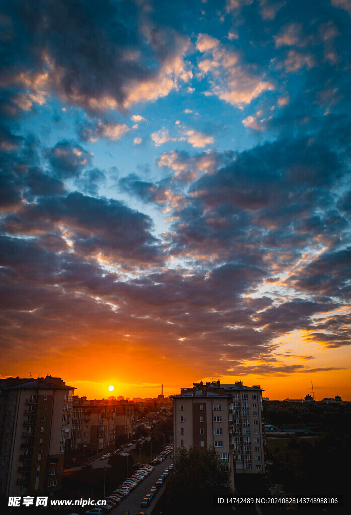 傍晚夕阳