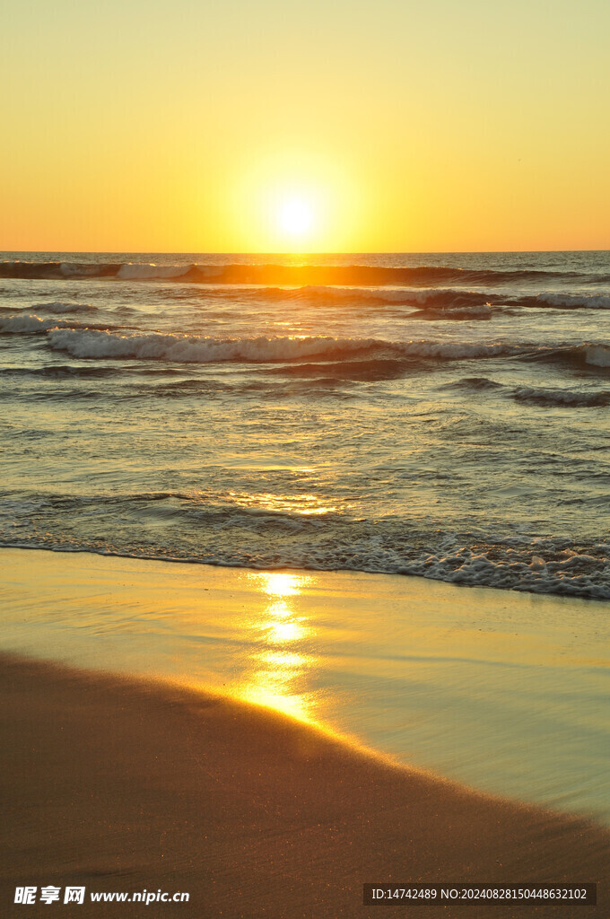 大海黄昏晚霞