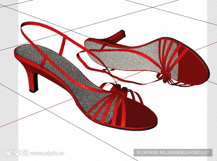 C4D模型 高跟鞋