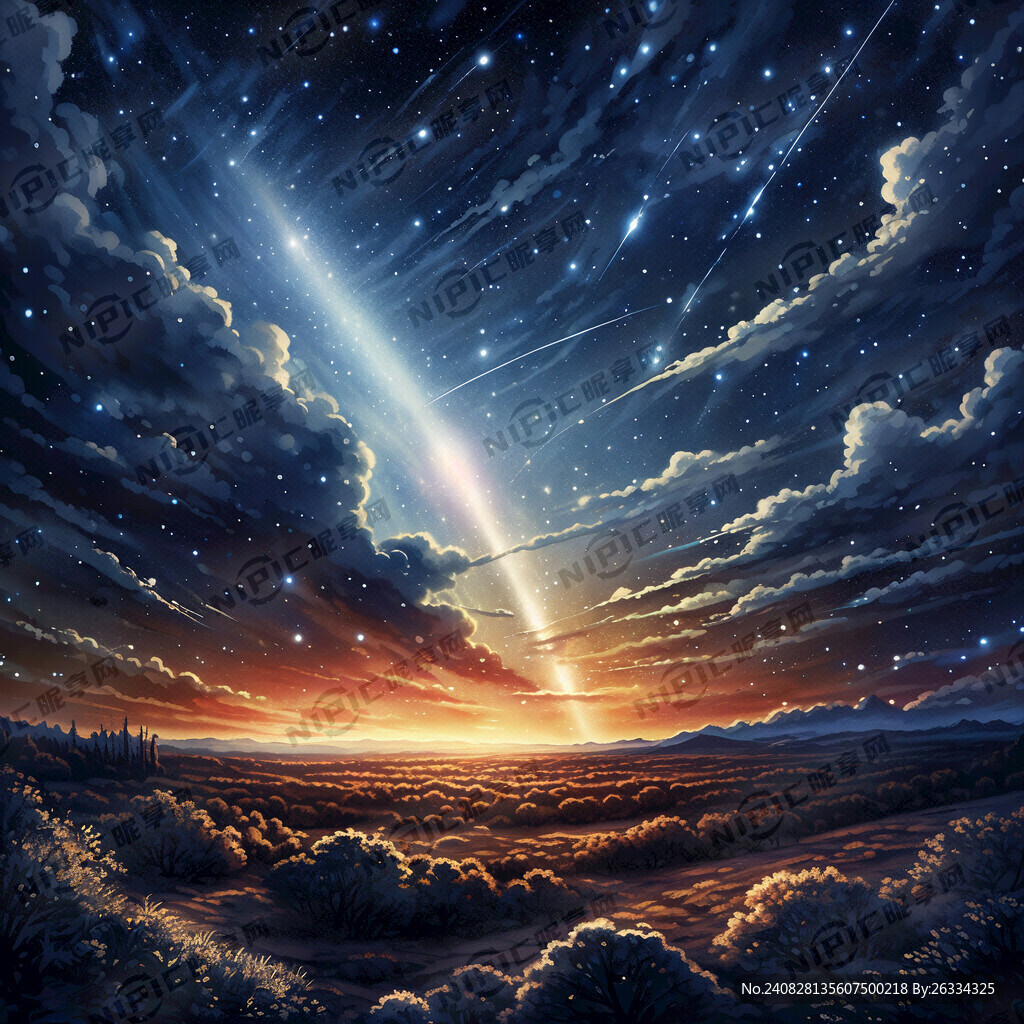 夜空流星雨