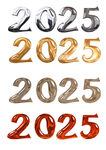 2025年蛇年艺术字体金属字