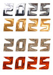 2025年蛇年艺术字体金属字
