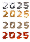 2025年蛇年艺术字体金属字