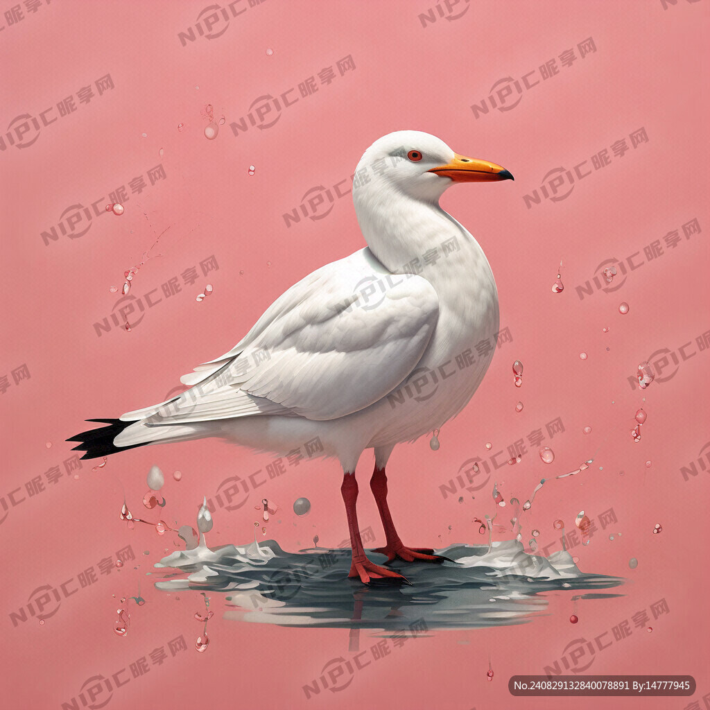 红嘴鸥 插画