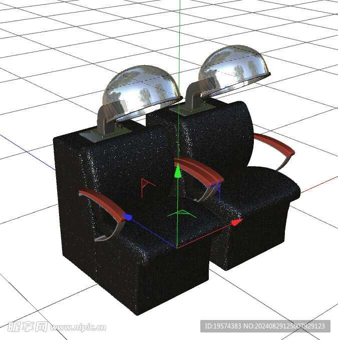 C4D模型 烫发椅