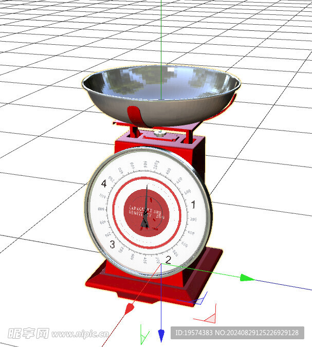C4D模型 电子秤