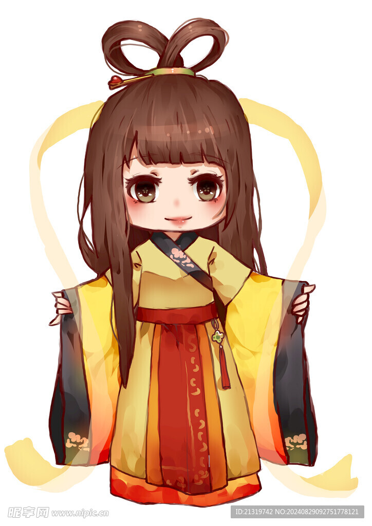 手绘卡通嫦娥