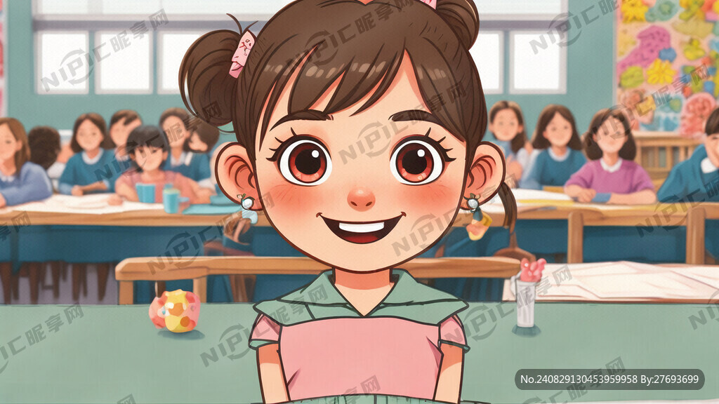 小学女生卡通姓名桌牌