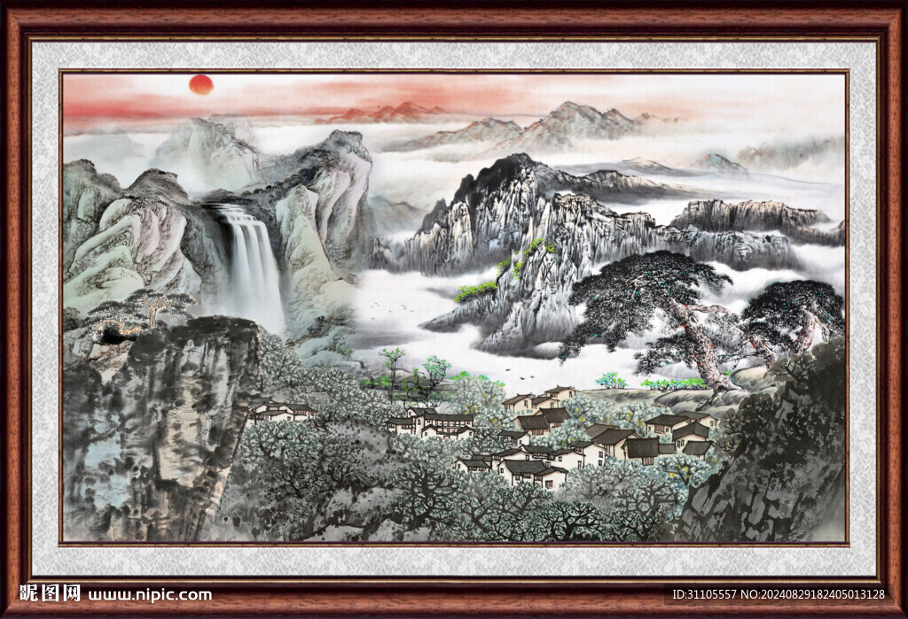 客厅山水画 