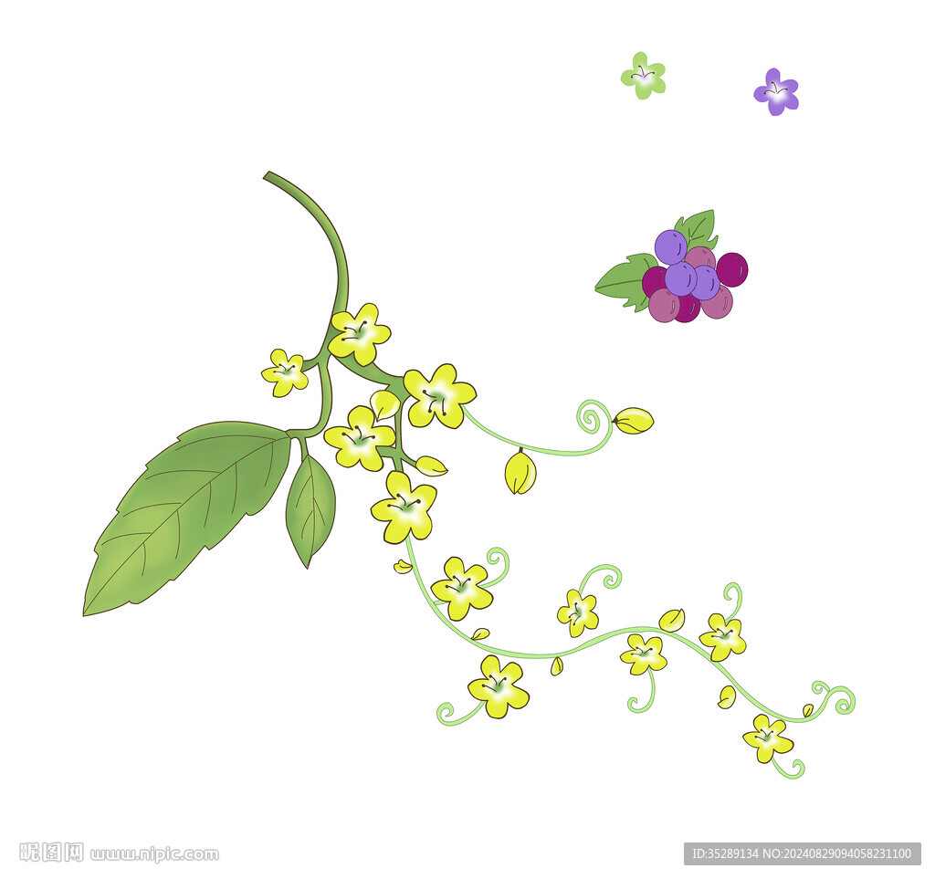 鼠绘清新小碎花
