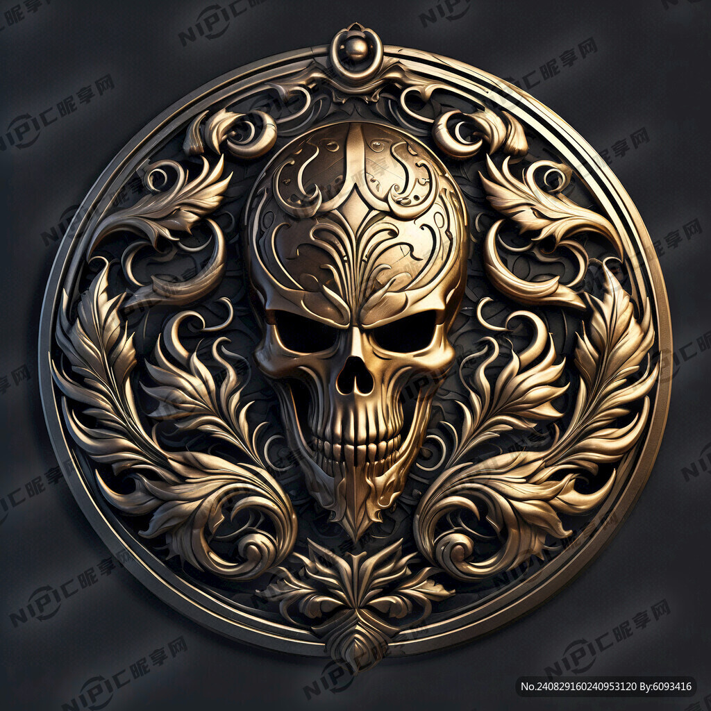 设计一个徽章 金属质感 