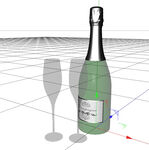 C4D模型 酒瓶