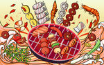 食材美食插画