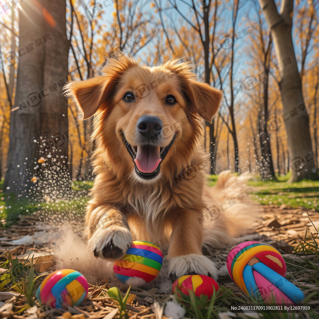 狗让生活更美好 春天风和日丽