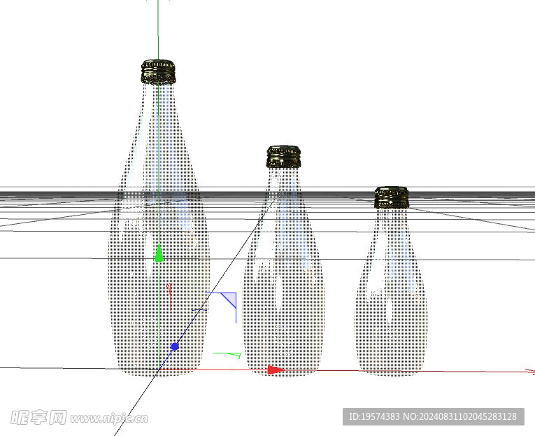 C4D模型 玻璃瓶