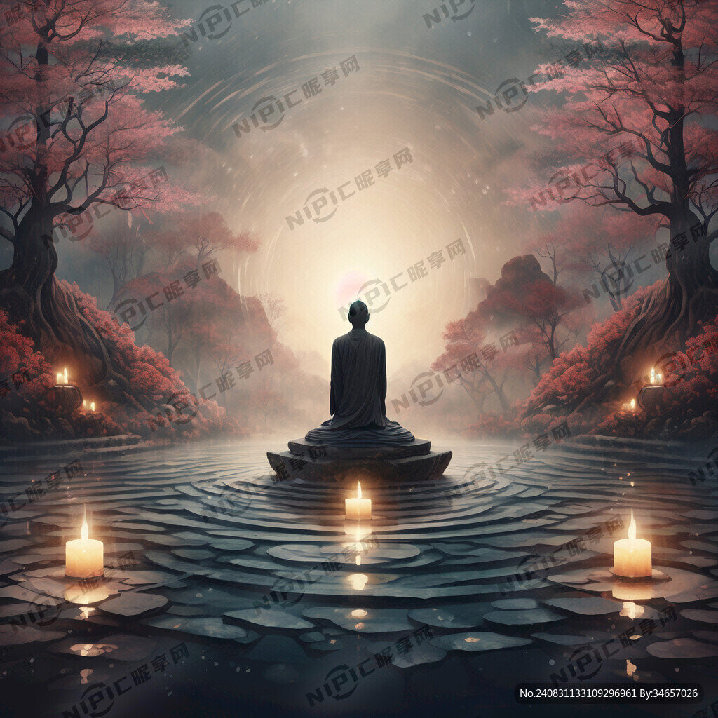 要设计一个禅宗意境的图案